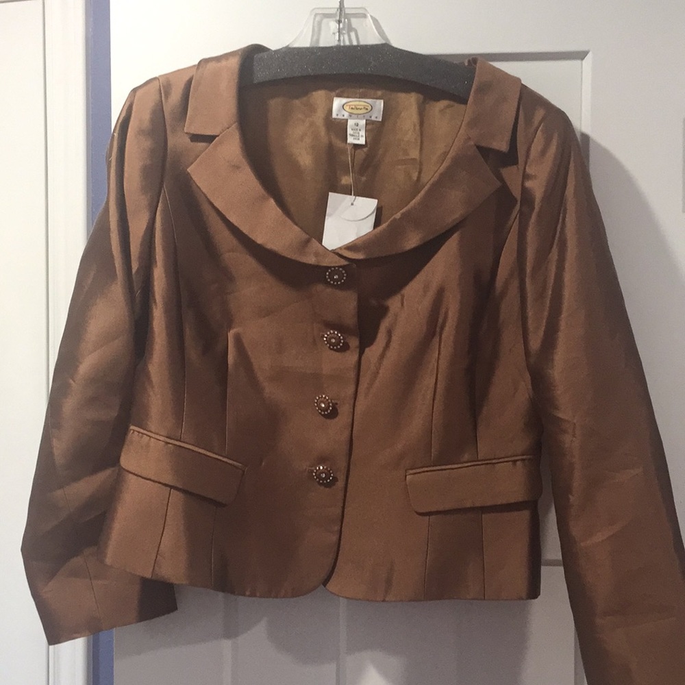 NWT Talbots 12P Bronze suit.